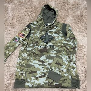 Saints NFL Camo Military Hoodie